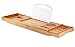 DOZYANT Bamboo Bathtub Caddy Tray Bathtub Rack, One or Two Person Bath Tray with Extending Sides for Towel Book Glass, with Two Tower Trays
