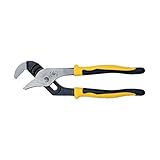 Pliers, Adjustable Jaw Pump Pliers, Tongue and Groove, with Dual Material Handles, 10-Inch Klein Tools J502-10