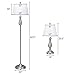 Tangkula 3 Pack Lamp Set, Vintage Style Metal Base Floor Lamp and Table Lamps Set for Home Living Room Bedroom, UL Certificate, 3-Piece Lamp Set, Nickel Finish (Nickel)