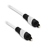 Toslink Digital Optical Audio Cable, GearIT Pro Series TOSLINK Digital Optical Audio Cable 3 Feet for HDTV, PS3, Tivo, Sound Bar, Stereo Receiver and Home Theater System - White