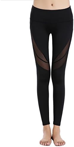 Vangona Women's Activewear Legging Workout Gym Spanx Yoga Pants Tights - Regular or Petite Black Large