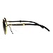 SA106 Retro Art Nouveau Vintage Style Small Metal Frame Sunglasses Round Yellow Gold