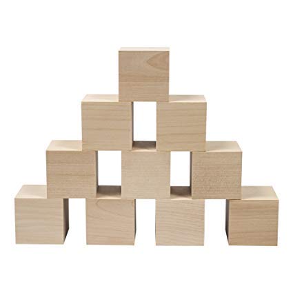 3 inch wooden cubes
