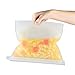 Silicone Slide n' Save - (1.5 Liter) Clear Reusable Food Saver Storage Bags - Eco Friendly & BPA Free - Airtight & Leak Proof - Works for Produce, Freezer Food, Hot Cooking - (2 Pack) - ModFamily