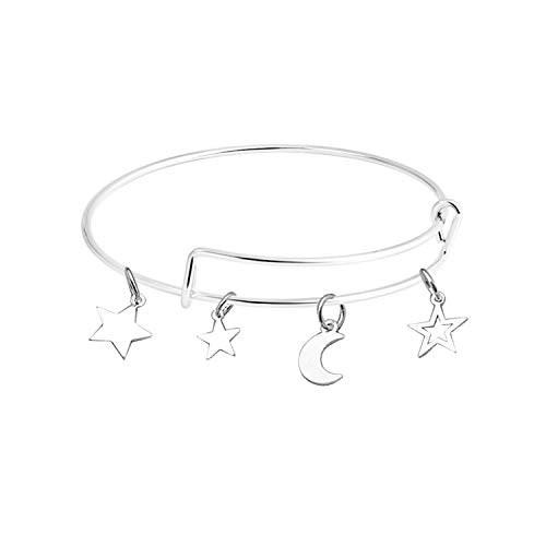 SAYAYA 50 Pieces Expandable Bangle Blank Bangle Bracelets Adjustable Bracelets for Jewelry Making (Silver) - Thumbnail 4
