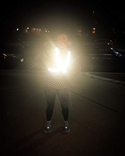 High Visibility Reflective Vest - Safety Reflector Strips Bands - Reflective Running Gear for Men and Women for Night Running, Biking, Walking (Pink Vest + 4 Bands) - Thumbnail 4