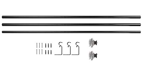 Sheffield Home, AMG, and Enchante Accessories, Stacked Diamond Curtain Rod, 66 to 120-Inch, Matte Black - Thumbnail 6