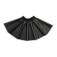 Gooket Little Girls Kids Elastic Waist Faux Leather Flare A Line Mini Skirt Black Tag 100 (4-5 Years)