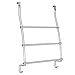 iDesign Classico Steel Over-The-Door Towel Rack with Storage Hooks - 16.75