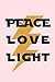 PEACE LOVE LIGHT: Dot Grid Journal, 110 Pages, 6X9 inch, Inspiring Words on Light Pink matte cover, by Blue Bird Books