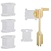 Caydo 240 Pieces Plastic Floss Bobbins with Floss Winder for Embroidery Floss Organizer Cross-Stitch Thread Holder, White