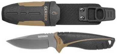 Fixed Blade Knife, Fine, Drop, 8-1/2 In, Blk