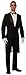 Forum Novelties Men's Vintage Hollywood Formal Tailcoat Costume Tuxedo, Black, One Size