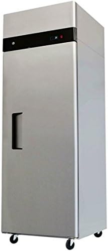 Freezer Single Solid Door 29" W - 22.6 Cu. Ft. Stainless Steel Reach-in Commercial Grade Restaurant - Auto Defrost Digital Control - 3 Adjustable Shelves - 5 Year Compressor Warranty - Model MBF-8001