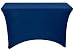 Iceberg 16516 Spandex Fabric Rectangular Table Cover, 4', Blue, for Wedding Banquet Party/Holidays