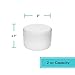 Houseables White Jar Lotion Container, 2 Oz, 59 ML Gram Capacity, 12 pcs, Plastic, BPA Free, w/Removable Inner Liners & Dome Lids for Cosmetic Samples, Cream