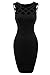 Zeagoo Women's Sleeveless Hollow Out Cocktail Party Mini Pencil Bodycon Dress