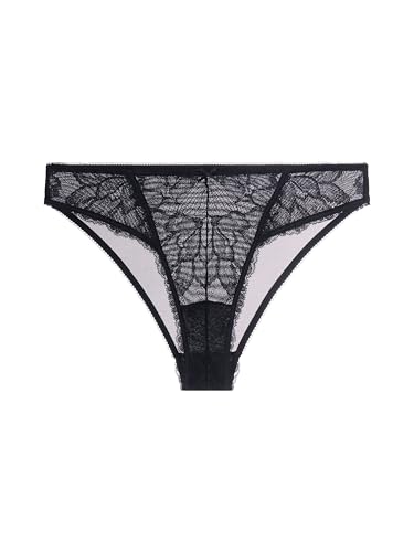 Dorina Perfect Lace Brasil-Slip für Damen – Soft-Touch-Stoff & Frecher Schnitt – Moderner Stil für Täglichen Komfort, Schwarz