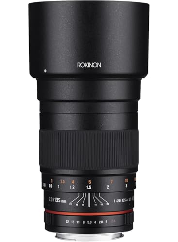 Rokinon 135mm F2.0 ED UMC Telephoto Lens for Nikon Digital SLR Cameras Black