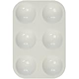 School Smart Paint-Rite Tray with 6 Wells, 3-1/2 x 5-1/4 Inches, White, Pack of 12