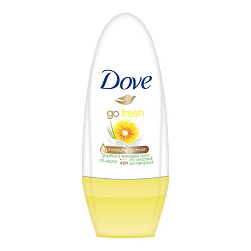 Dove Go Fresh - Grapefruit & Lemongrass Women’s Roll-On Deodorant, 50 ml - Pack of 3