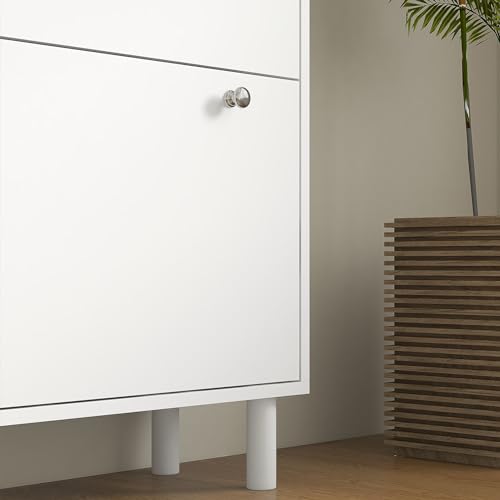 HOMCOM Shoe Cabinet, Narrow Shoe Storage Cabinet with 3 Flip Drawers and Adjustable Shelves for 24 Pairs of Shoes for Entryway, Hallway, White