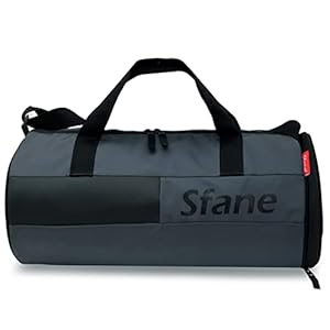Sfane Polyester Duffle/Shoulder/Gym Bag for Men & Women with Separate Shoe Compartment (Grey)