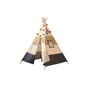 Kids Teepee Tent with Mat, xiaowantong Printed Canvas Teepee for Girl Boy with Carry Bag, Portable Kids Playhouse for…
