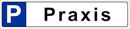 Parkplatzschild 52x11cm Schild Parkplatz Nummernschild Kennzeichen – Praxis – S19s