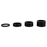 T-best 4pcs Bicycle Headset Spacers,MTB Road Mountain Bike Stem Spacers Aluminum Alloy Bike Bicycle Handlebar Spacers Front Stem Fork Washer 5mm/10mm/15mm/20mm