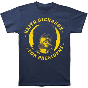 Rolling Stones Keith Richards For President T-shirt | Amazon price