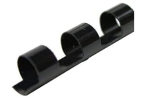 CFS Products Plastic Comb Binding Spines, 1/4 Inch Diameter, Black, 20 Sheets, 100 Pack 13014