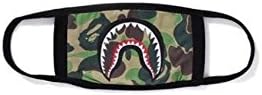 Fashion A Bathing Ape Bape Shark Black Face Mask Camouflage Mouth-muffle BAPE Cover (A)