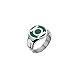 Men's Stainless Steel DC Comics Green Lantern Ring with a Classic Green Enamel Inlay