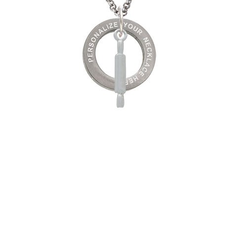 Delight Jewelry Rolling Pin Custom Engraved Affirmation Ring Necklace