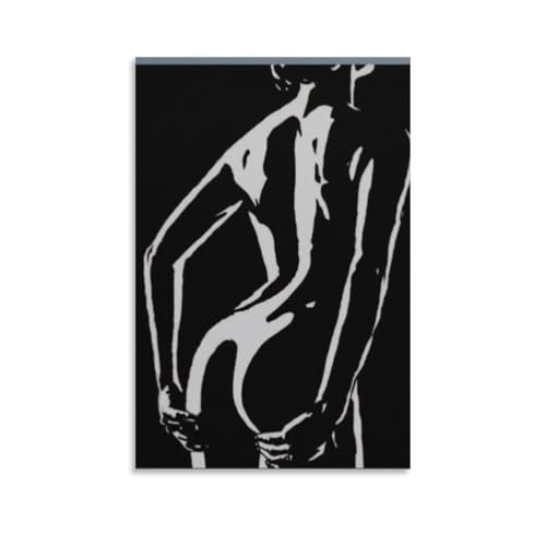 Black And White Woman Nude Erotic Aesthetic Poster