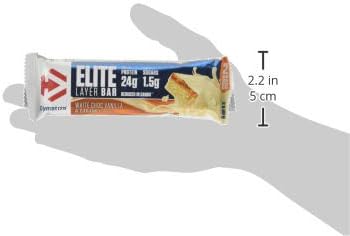 Dymatize Elite Layer Bar White Choc Vanilla & Caramel 18x(2x30g), High Protein Low Sugar Bar - Image 4