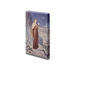 Mary Magdalene in The Desert by Pierre C. Puvis de Chavannes - Canvas Print Wall Art Famous Painting Reproduction - 12" x 18"
