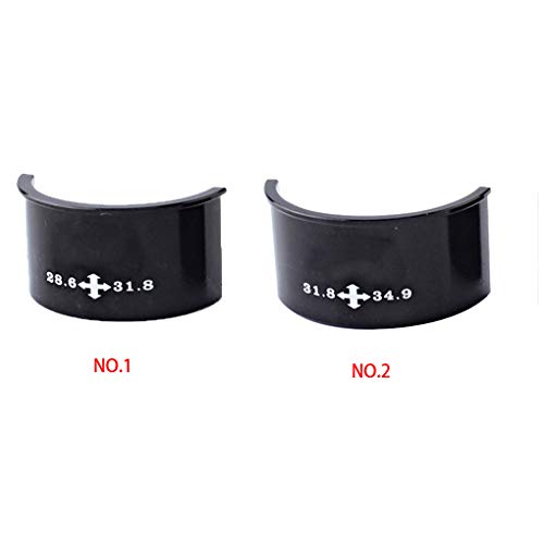 OmkuwlQ 2pcs 28.6mm to 31.8mm 31.8mm to 34.9mm Shim Adapter Bicycle Bike Front Derailleur Conversion Shim