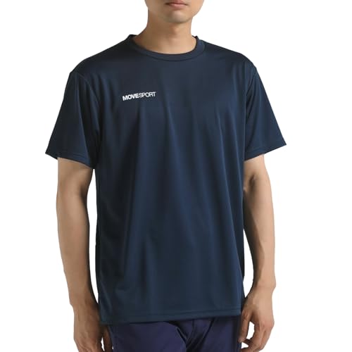 DESCENTE(デサント) デサント 半袖 バレー クルーネック 吸汗速乾 ストレッチ トレーニング ワンポイント ドライ インナー メンズ レディース 男女兼用 シンプルST4FHTZ0MB_NV00_M
