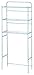 Finnhomy 3 Shelf Bathroom Space Saver Over Toilet Rack Bathroom Corner Stand Storage Organizer Accessories Bathroom Cabinet Tower Shelf Metal Stainless Steel with Chrome Finish 23.5