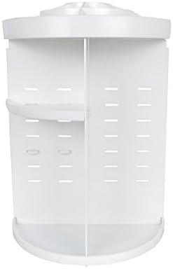 HONESTEAST Makeup Organizer,Adjustable Multi-Function Cosmetics Storage Box, 360 Degree Rotation, 7 Layers Adjustable Large Capacity Make Up Holder,Fits Different Sizes of Cosmetics, Space Saving, Whi