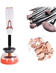 Automatic Makeup Brush Cleaner and Dryer Machine Electronic Spinning Deep Clean Brush Washing Tools with 8 Rubber Collars for All Kinds of Brushes