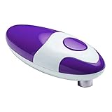 Chef's Star Smooth Edge Automatic Electric Can Opener (Purple) 4 AA batteries are included