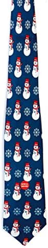 Signature Wholesale Mens Novelty Christmas Xmas Festive Print Patterned Musical Tie Fancy Dress - Snowman