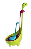 Ingeniuso Loch Ness Ladle Dinosaur Spoon 3 Piece Set | Dino Handle Scoop | Long Neck Monster Strainer Colander | Baby Tea Ball Infuser | Spoons Shaped like Lochness Dinosaurs | Adorable Gift SetÂ 