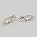 2pcs Adabele Authentic Sterling Silver 8mm (0.31 Inch) Small Italian Rectangle Lobster Trigger Clasps Open Jump Ring Hypoallergenic Nickel Free for DIY Jewelry Making SS25-AA