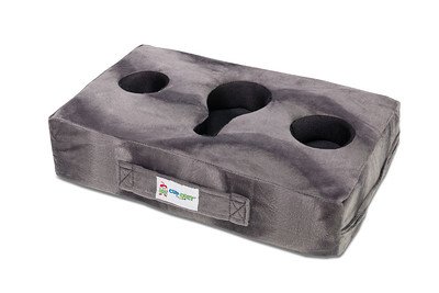 Cup Cozy Pillow (Gray) As Seen on TV-The world's BEST cup holder! Keep your drinks close and prevent spills. Use it anywhere-Couch, floor, bed, man cave, car, RV, park, beach and more!