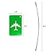 Metal Luggage Tags Green Baggage Suitcases Travel Labels Plane Shape