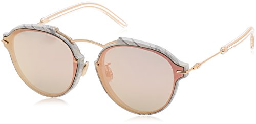 Dior White And Gold Sunglasses - Dior Eclat Sunglasses White Gray Rose